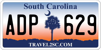 SC license plate ADP629