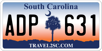 SC license plate ADP631