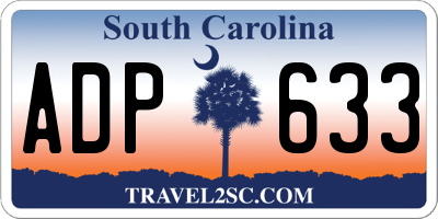 SC license plate ADP633
