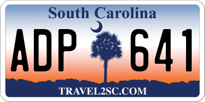 SC license plate ADP641