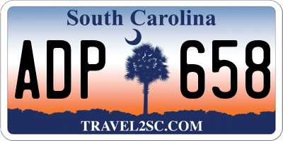 SC license plate ADP658