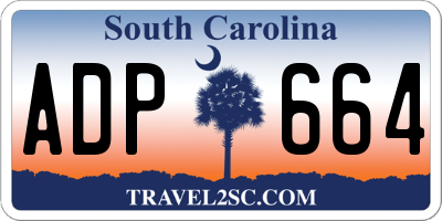 SC license plate ADP664