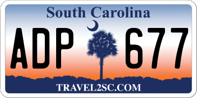 SC license plate ADP677