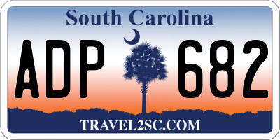 SC license plate ADP682