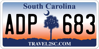 SC license plate ADP683