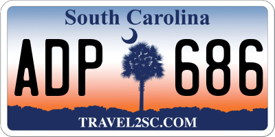 SC license plate ADP686