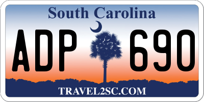SC license plate ADP690