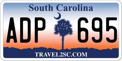 SC license plate ADP695