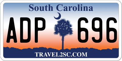 SC license plate ADP696