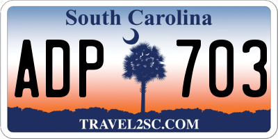 SC license plate ADP703