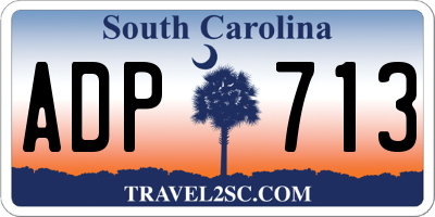 SC license plate ADP713
