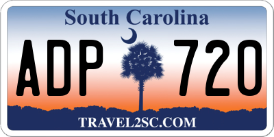 SC license plate ADP720