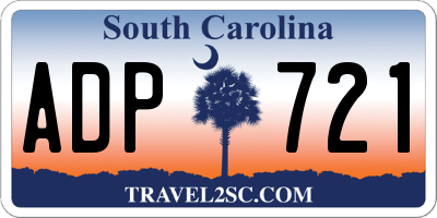 SC license plate ADP721