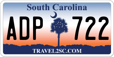 SC license plate ADP722