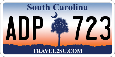 SC license plate ADP723