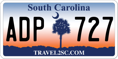 SC license plate ADP727