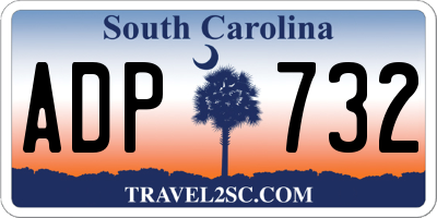 SC license plate ADP732