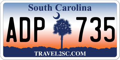 SC license plate ADP735