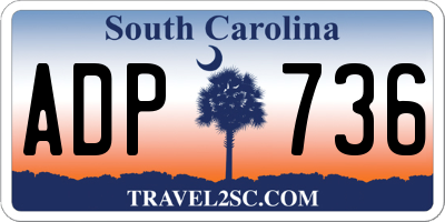 SC license plate ADP736