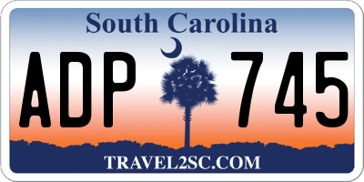 SC license plate ADP745