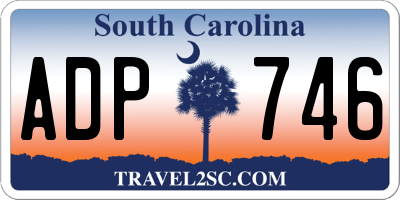SC license plate ADP746