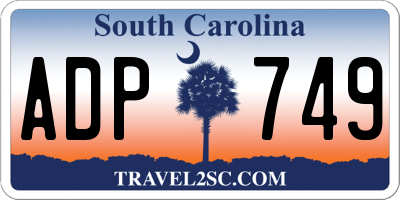 SC license plate ADP749