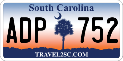 SC license plate ADP752