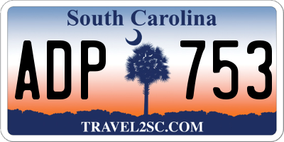 SC license plate ADP753