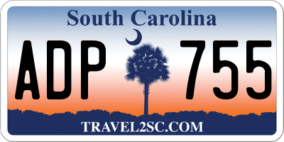 SC license plate ADP755