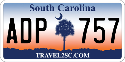 SC license plate ADP757