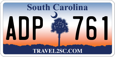 SC license plate ADP761