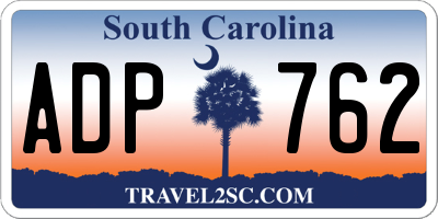 SC license plate ADP762