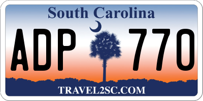 SC license plate ADP770