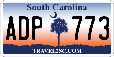 SC license plate ADP773