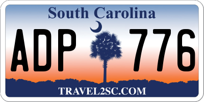SC license plate ADP776