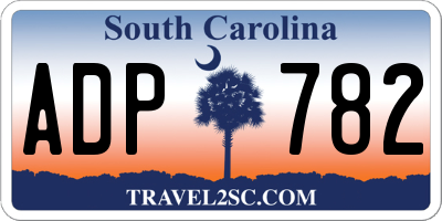 SC license plate ADP782