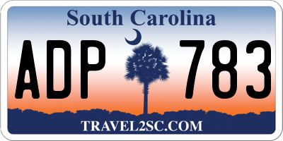 SC license plate ADP783