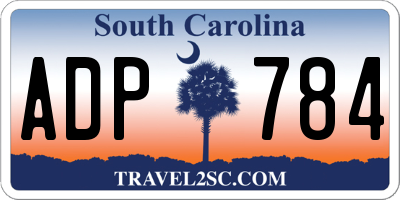 SC license plate ADP784