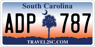 SC license plate ADP787