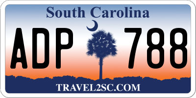 SC license plate ADP788