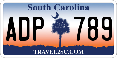 SC license plate ADP789
