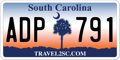 SC license plate ADP791