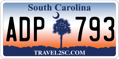SC license plate ADP793