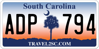 SC license plate ADP794