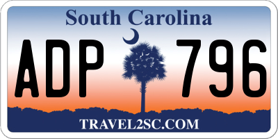 SC license plate ADP796