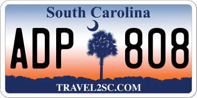 SC license plate ADP808