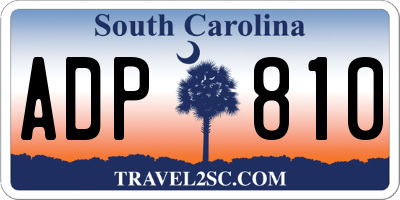 SC license plate ADP810
