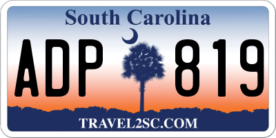 SC license plate ADP819