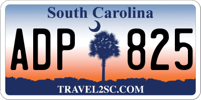 SC license plate ADP825