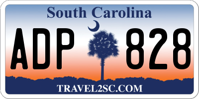 SC license plate ADP828